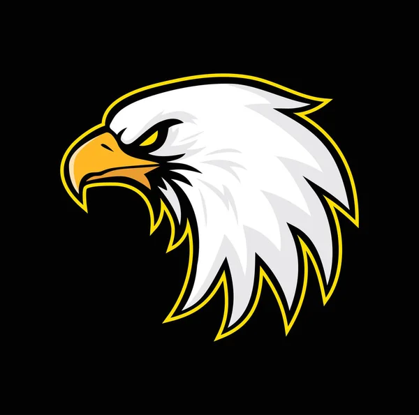 Dibujado Mano Cabeza Águila Mascota Águila Para Camiseta Desgaste Deportivo — Vector de stock