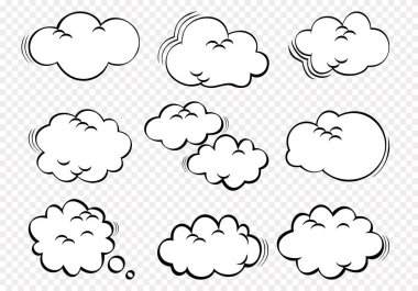  Bulut simgesi kümesi, Vektör illüstrasyonu