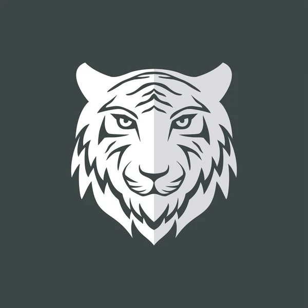 虎頭の手描き Tシャツの虎のマスコット スポーツウェア エンブレムグラフィック 運動用アパレルスタンプ — ストックベクタ