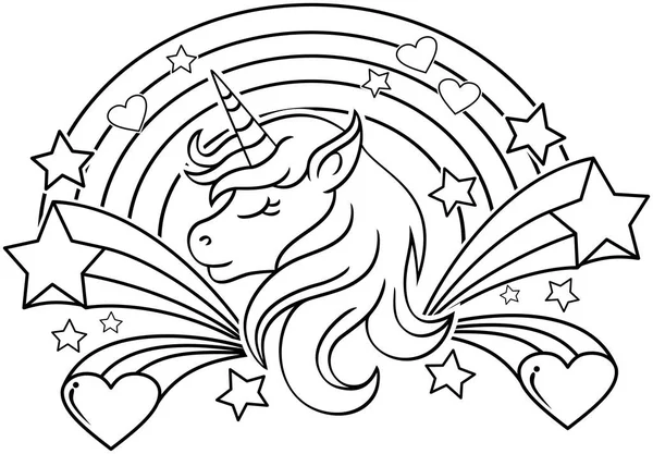 Mascota Cabeza Unicornio Ilustración Vectores — Archivo Imágenes Vectoriales