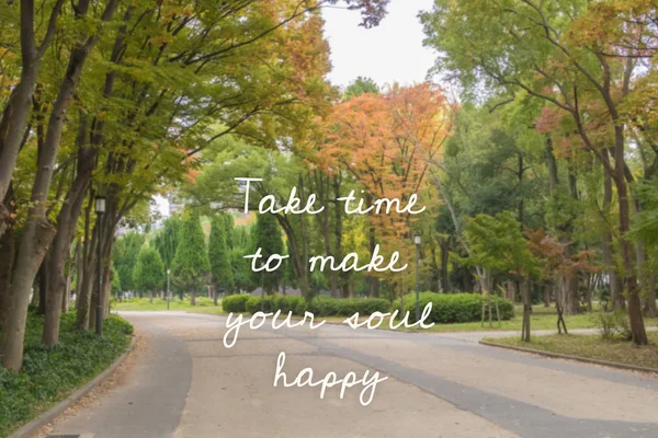 Quote-take time to make your soul happy