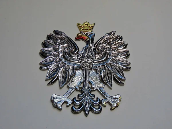 Escudo de armas polaco metal — Foto de Stock