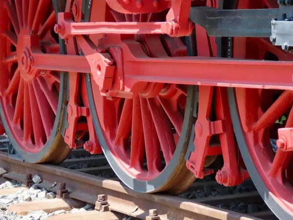 Wheels of steam train — Stock Photo, Image