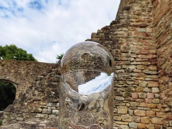 Pettingen castle in crystal ball — Stock Photo, Image