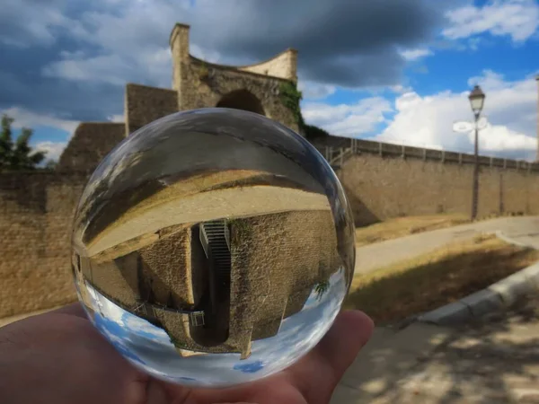 Rham tower inside crystal ball — Stock Photo, Image