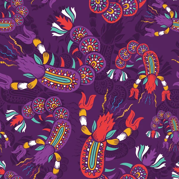 karides batik dikişsiz desen arka plan