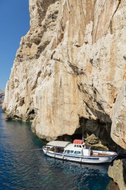 Neptün 'in Mağarası. Capo Caccia. Alghero. Sardunya. İtalya