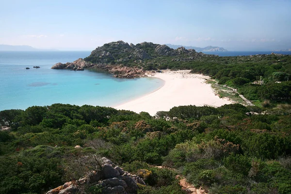 Budelliön Pink Beach Maddalena Skärgård Nära Sundet Bonifacio Norra Sardinien — Stockfoto