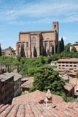 San Domenico Bazilikası. Siena. Toskana. Italya. 
