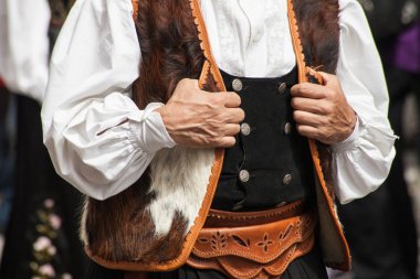 Sant'Efisio Geçidi. Mayıs'ın ilk günü. Cagliari. Güney Sardunya. İtalya