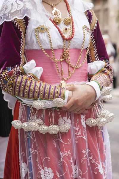 Парад Святого Эфисио Первый День Мая Кальяри Южная Сардиния Италия — стоковое фото
