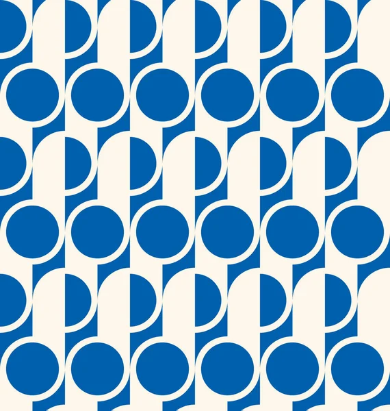 Nahtloses Muster Art Déco Design Einfache Blaue Und Weiße Dekorative — Stockvektor