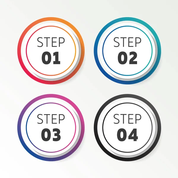 Renkli infographics numara seçenekleri şablon. Mükemmel bir alışveriş veya zaman çizelgesindeki adımları olarak Web siteniz için. 