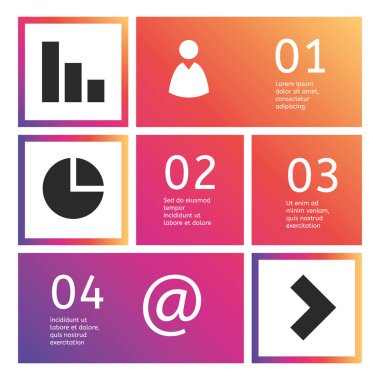 Parlak renk gökkuşağı tasarım eğitim şablonu.