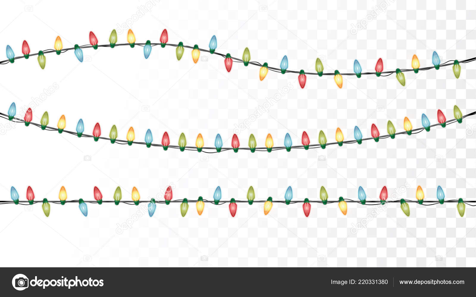 Download Christmas Fairy Light Lines Isolated Transparent ...