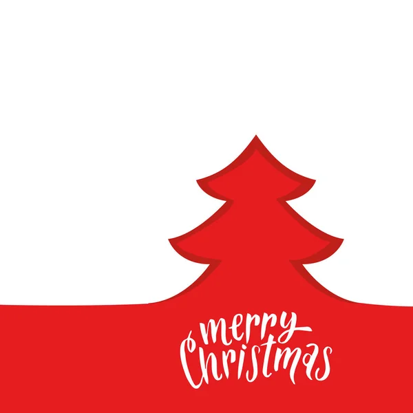 Leikkaa Joulukuusi Valkoisesta Paperista Mäntypuun Puhdas Juhlava Muotoilu Täydellinen Onnittelukortteihin — vektorikuva