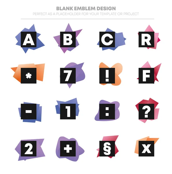 Abstract Logo Design Bright Color Fractal Design Perfect Blank Logos — Stock Vector