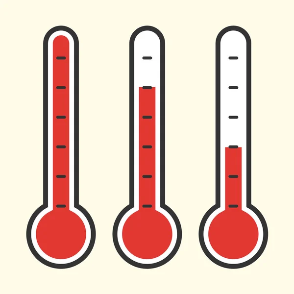 Comic Style Thermometer Illustration Vector Object Soft White Background Red — Stock Vector