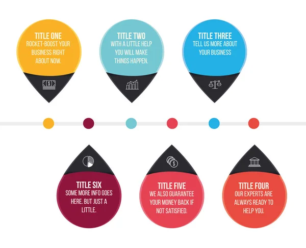 Map Pin Timeline Infographics Template Helle Corporate Farbvorlage Mit Platz — Stockvektor