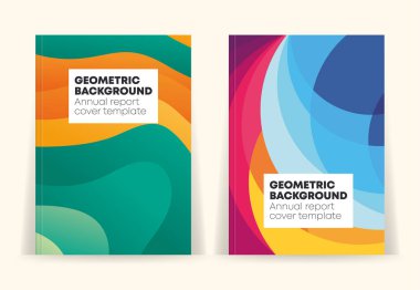 Modern arka kapak şablonu. Evrensel geometrik eylemi kümesi. Yaratıcı vektör kapak tasarımı faaliyet raporları, iş broşürler ve diğerleri için. Sıvı brigt renklerini geometride.