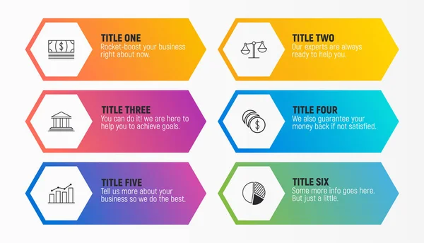 Regenbogen Gradienten Infografik Vorlage Minimal Nummeriertes Banner Für Diagramm Präsentation — Stockvektor