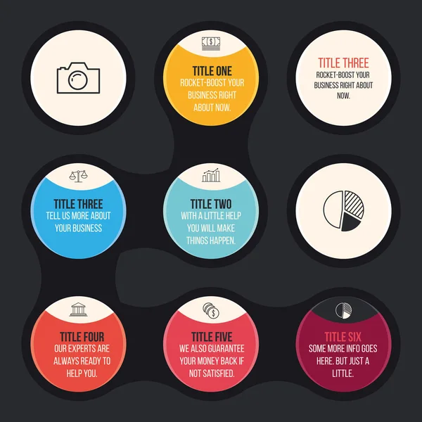 Circle Forma Infografica Colorata Illustrazioni Stock Royalty Free