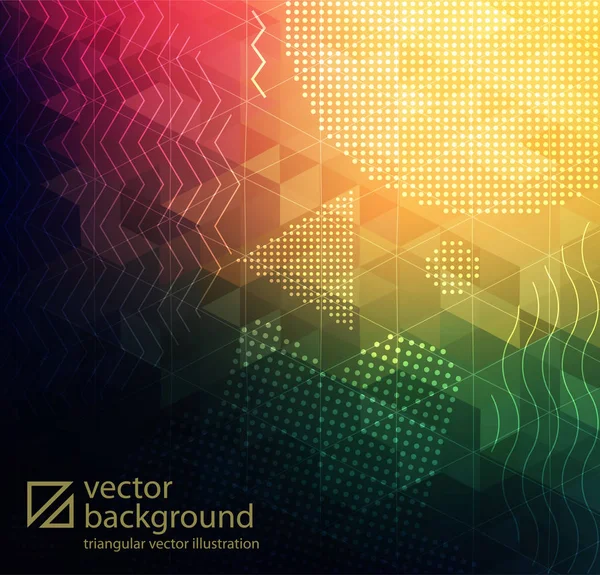 Abstract Textured Polygonal Background — Stock Vector