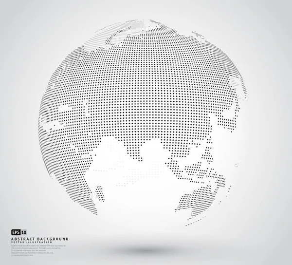 Résumé Globe Pointillé — Image vectorielle