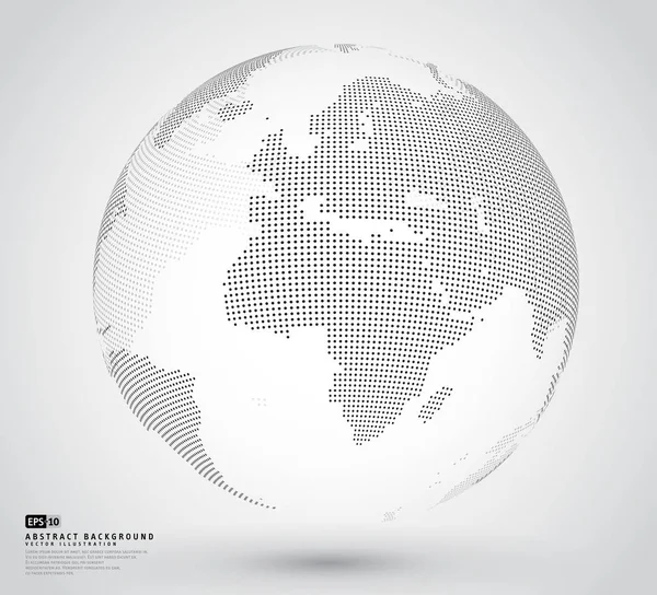 Résumé Globe Pointillé — Image vectorielle