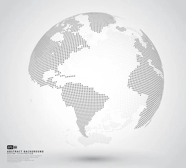Résumé Globe Pointillé — Image vectorielle