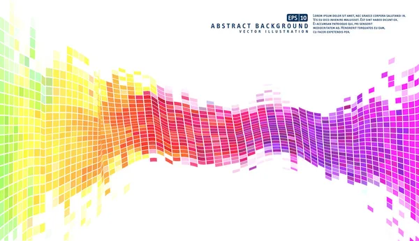 カラフルな抽象的な背景のモザイクのピクセル — ストックベクタ