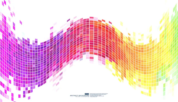 カラフルな抽象的な背景のモザイクのピクセル — ストックベクタ