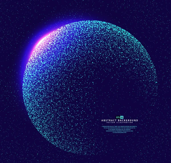 Particules Construites Monde Globe — Image vectorielle