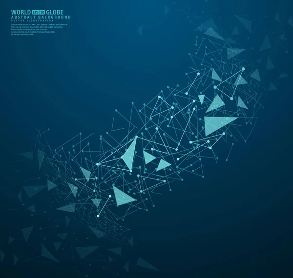 Noktalar ve çizgiler bağlanma ile soyut geometrik arka plan