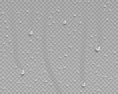  Realistic pure water droplets condensed. clipart