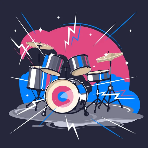 Vector Beeld Van Drum Set — Stockvector