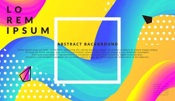 Vektorový abstraktní barevný obrázek pozadí s vlnami, geometrické prvky na pozadí, výplň přechodem, šablona pro webový nápis — Stockový vektor