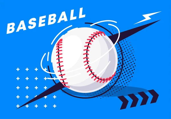 Illustration Vectorielle Baseball Avec Des Éléments Élégants Sur Fond — Image vectorielle