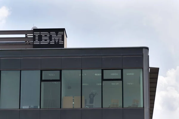 Prague Czech Republic May 2018 Ibm Company Logo Headquarters Building — Stock Photo, Image
