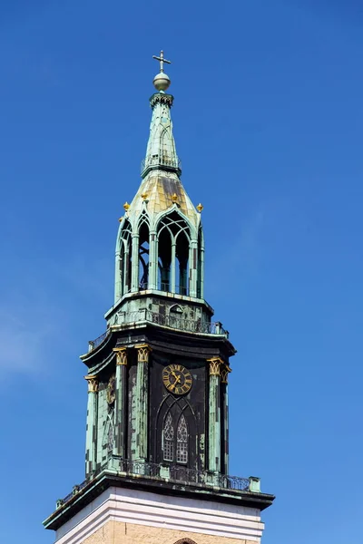 Szent Mária Templom Marienkirche Karl Liebknecht Strasse Berlin Központjában Alexanderplatz — Stock Fotó