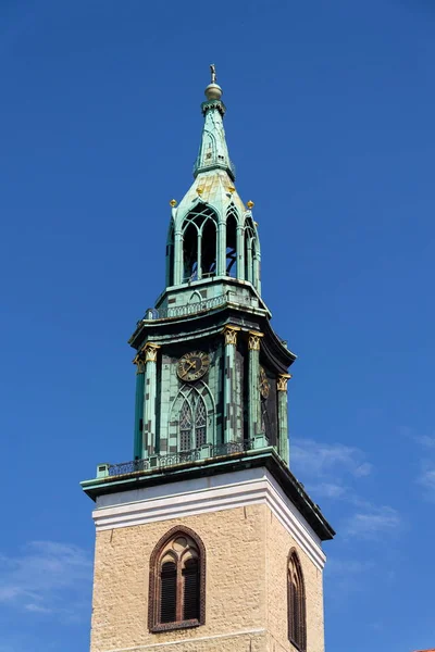 Kościół Marii Marienkirche Ulicy Karl Liebknecht Strasse Pobliżu Alexanderplatz Centrum — Zdjęcie stockowe