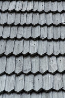Eski geleneksel ahşap çatı shingled desen arka plan, kopya alanı