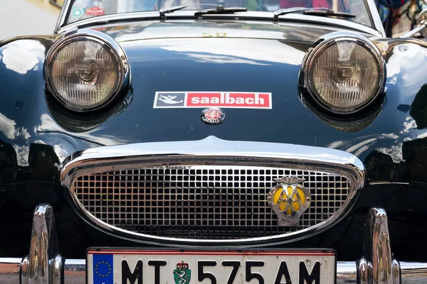 Saalbach Hinterglemm Áustria Junho 2018 Carro Vintage Austin Healey Sprite — Fotografia de Stock