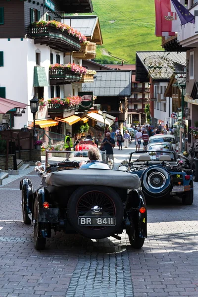 Saalbach Hinterglemm Austria Junio 2018 Coche Lujo Británico Vintage Lagonda — Foto de Stock