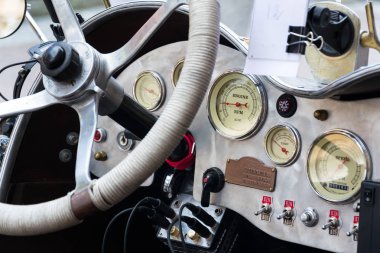 Saalbach-Hinterglemm, Avusturya-21 Haziran 2018: Vintage araba Ford Model A Speedster 1930 oldsmobile kıdemli 21 Haziran 2018 Saalbach-Hinterglemm, Avusturya.