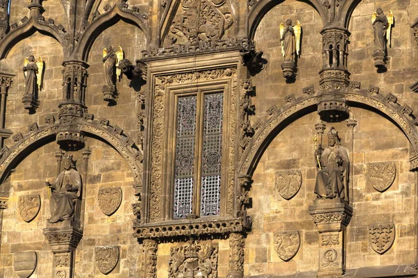 Gate Kruttornet Arkitekturen Detalj Kungsvägen Börjar Gamla Stan Världsarv Prag — Stockfoto