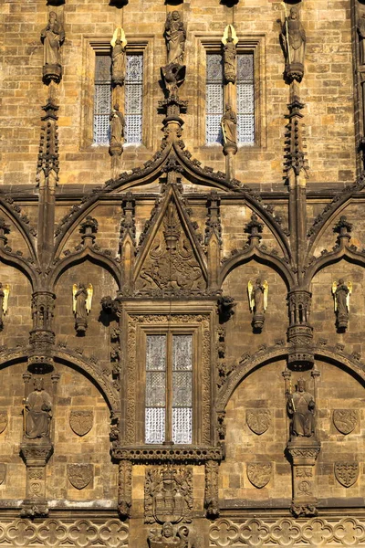 Gate Kruttornet Arkitekturen Detalj Kungsvägen Börjar Gamla Stan Världsarv Prag — Stockfoto