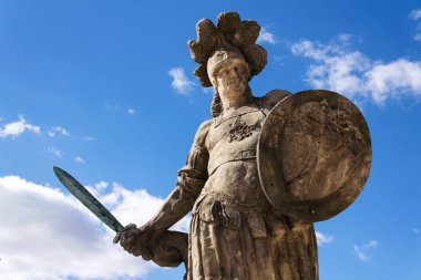 Küçük Hıristiyan savaşçı heykeli Matyas Braun, 1731, Kuks, Hradec Kralove bölge, Trutnov bölgesi, Çek Cumhuriyeti