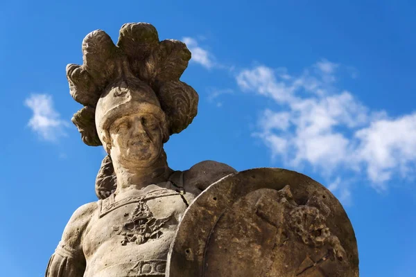 Pequeña Estatua Guerrero Cristiano Matyas Braun 1731 Kuks Región Hradec — Foto de Stock