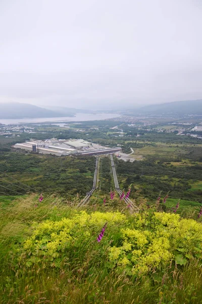 Přívodní Tlaková Potrubí Vodu Fort William Tavírna Hliníku Rostliny Loch — Stock fotografie